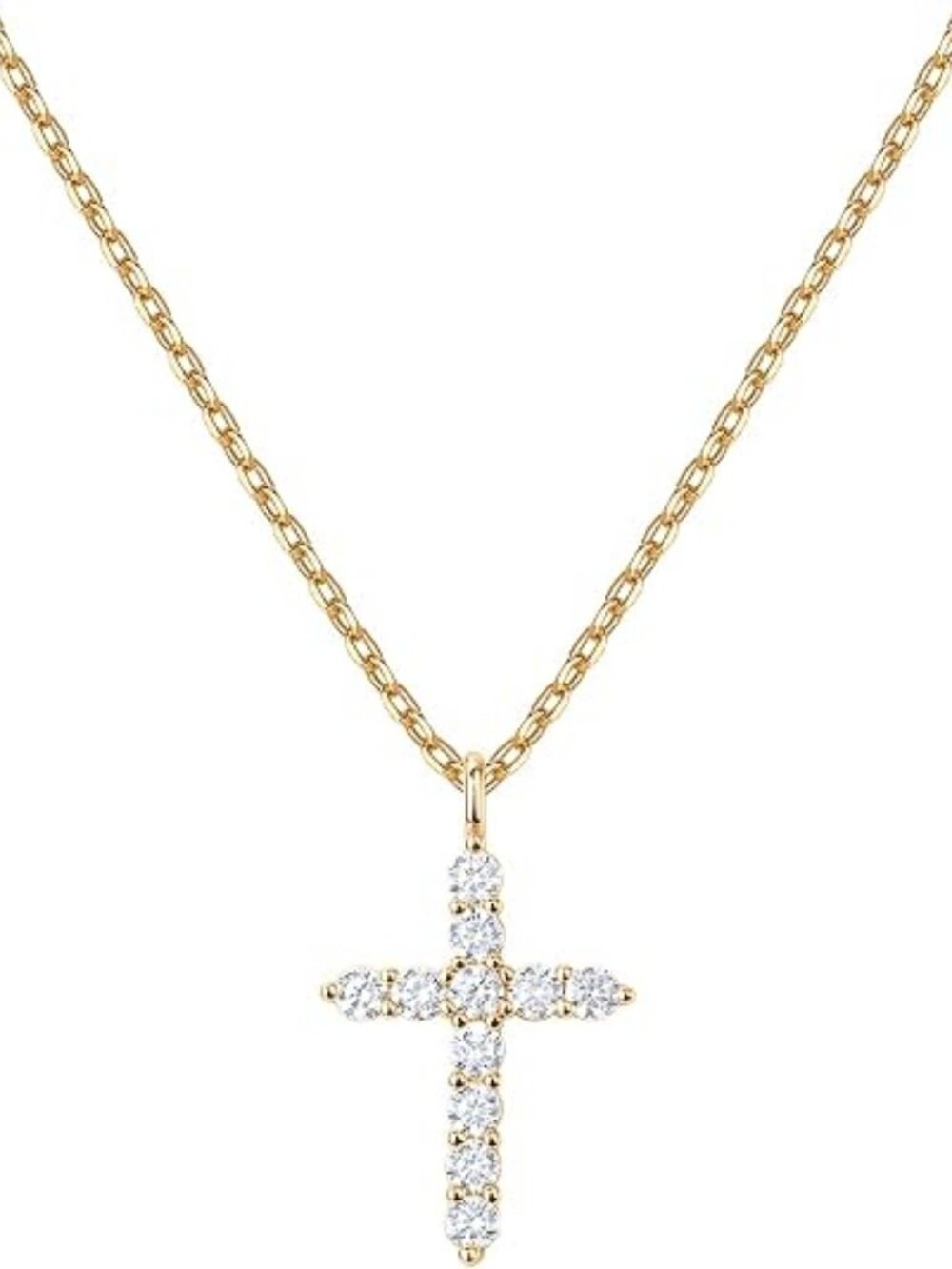 PAVOI 14K Gold Plated Cubic Zirconia Cross Necklace for Women | Cross Faith Pend